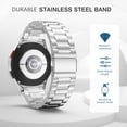 thumbnail image 3 of Banda de Metal para Samsung Galaxy Watch 7 FE 6 5 4 MoKo Plateada, 3 of 8
