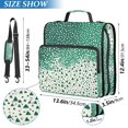 thumbnail image 2 of FORMRS Zipper Binder with Shoulder Strap 2-inch Ring 500 Sheet Capacity File Bag, Green and White Pattern, 2 of 5