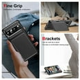 thumbnail image 6 of for Google Pixel 9 Pro XL Wallet Case with Stand-4 Card Holder Slot Hidden Bracket Double Magnetic Clasp PU Leather Slim Shockproof Hybrid TPU Frame Phone Cover for Google Pixel 9 Pro XL, Black, 6 of 8