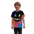 thumbnail image 3 of Tie Dye Shirt Kids Child Boys Tie Dye Face Crew Neck Short Sleeve T Shirt Casual Playful Top Boys Tshirts, 3 of 5