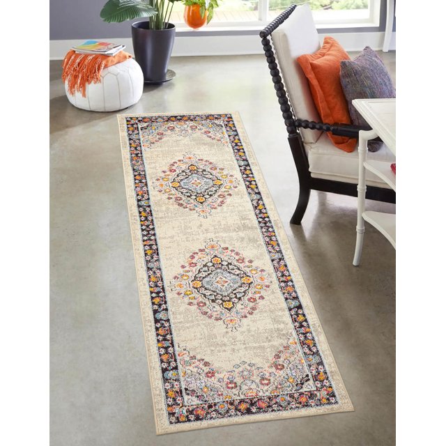 ECARPET Aldora Traditional Area Rug for Living Room, Bedroom, Dining Room, Entrance, Hallway and More