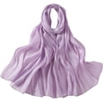 thumbnail image 6 of Women Premium Hijab Head Scarf Lightweight Shimmer Scarves Crepe Wedding Shawls Shiny Wraps for Evening Dresses, 6 of 6