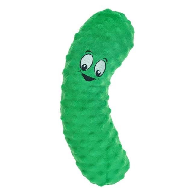 Photo 1 of Chomper ZD2200 12 25 Food Junkeez Pickle Plush Dog Toy - Small, 2 pack