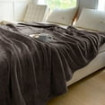 thumbnail image 3 of Shilucheng Fleece Blanket Throw, Cozy Fuzzy Throw Blankets, Soft Plush Bed Blanket Coffee, 60"x44", 3 of 9