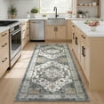 thumbnail image 5 of 2'x6' Runner Rug for Hallway, Washable Moroccan Neutral Geometric Low Pile Non-Slip Rug for Kitchen Bedside Laundry, 5 of 10