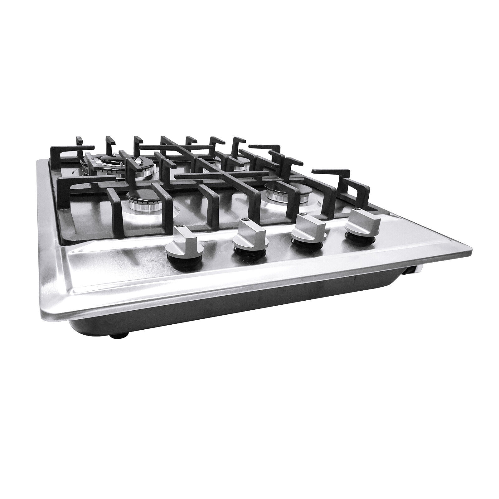 59x51cm Burners Stainless Steel Built-in Gas Cooktop Equipped with a Stainless Steel Surface and Cast-iron Grates