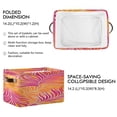 thumbnail image 3 of Tropical Bright Color Palm Tree Leaves Square Storage Bins with Handles Collapsible Containing Box 2 Packs, 3 of 9