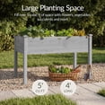 thumbnail image 4 of Best Choice Products 48x24x30in Raised Garden Bed, Elevated Wooden Planter for Yard w/ Foot Caps, Liner - Gray, 4 of 8