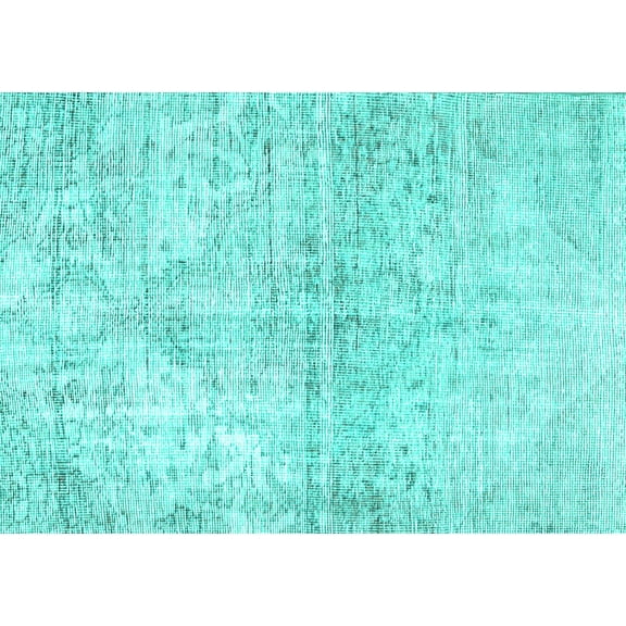 Ahgly Company Machine Washable Indoor Rectangle Persian Turquoise Blue Traditional Area Rugs, 5' x 7'
