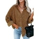 thumbnail image 1 of Camisas de pana con botones para mujer, blusas de manga larga estilo boyfriend, de gran tamaño, chaquetas informales con cuello$Camisas de pana para mujer, camisa de manga larga con, 1 of 6