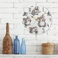 thumbnail image 3 of WOBOGO Lovely Cartoon Rat Wall Clock 10in Silent Mechanism Battery Operated Retro Style for Living Room Bedroom and Kitchen Gold Pointer, 3 of 10