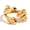 Open Spray Flower Ring Gold, variant on Stainless Steel Ring 18K Gold Plated Open Wave Flower Design Waterproof Anti Rust Anti Allergy Women's Ring Gift for Her
