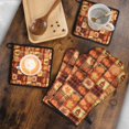 thumbnail image 5 of Fall Pumpkins and Autumn Leaves Pattern Kitchen Oven Mitt and Pot Holder Sets 4 Pcs for Baking, Cooking and Grilling, Heat Resistant Up To 392 °F, 5 of 7