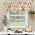 thumbnail image 3 of Spring Garden Flower Window Valance Curtain Watercolor Flower Rod Pocket Short Curtain for Living Room, Bedroom & Kitchen Window Decor 42x18in, 3 of 8