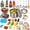 Green, variant on JoyStone Kids Cooking Playset, Stainless Steel Pots and Pans Pretend Play Kitchen Toy Set with Apron, Chef Hat, Cuttable Food and Seasoning Bottles for Age 3+, Pink