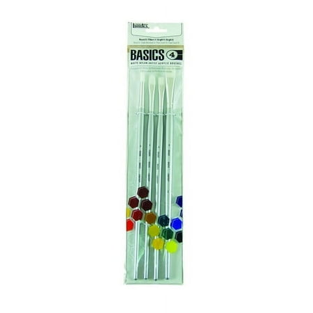 UPC: 0094376946482 | Liquitex Basic Value Long Handle White Nylon Brush Assortment  Set of 4