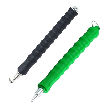 

2Pcs Semi-automatic Wire Heavy Duty Rebar Ties Tool Pull Tie Wire Rubber Grip Handle Reduce Fatigue (Green + Black)