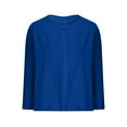 thumbnail image 5 of FAIWAD Women's Open Front Cardigan Sweater Elegant 3/4 Sleeve Short Lightweight Silm Outwears (X-Large, Blue), 5 of 8