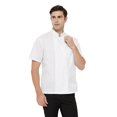 thumbnail image 2 of TOPTIE Short Sleeve Chef Coat Jacket White Lightweight Button Chef Uniform, 2 of 9