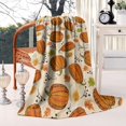 thumbnail image 2 of Fall Autumn Road Pumpkins Blanket,Comfortable Soft Lamb Wool Throw Blanket,All Season,Warm Lightweight Blankets for Sofa Bed Couch Living Room Chair,40"x50", 2 of 4