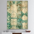 thumbnail image 2 of Designart 'Turquoise Watercolor Geometrical Pattern IV' Modern & Transitional Print on Natural Pine Wood, 2 of 3