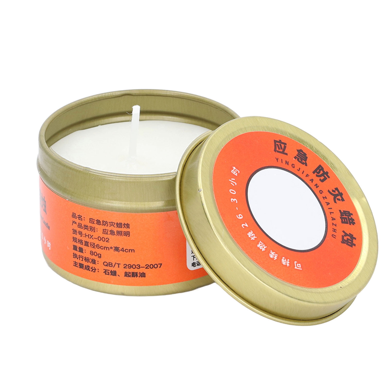 Outdoor Candle, Odorless Smokeless Survival Candle 26 to 30 Hours For