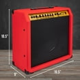 thumbnail image 4 of LyxPro 60W Wood Guitar Amplifier with Built-in Speaker, Red, 4 of 5