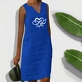 thumbnail image 2 of IROINNID Shift Dress For Women 2021 Fashion Casual Heart Print Sleeveless Dress V-Neck Knee-Length Dress, 2 of 3