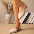 thumbnail image 6 of hopeusnice Women's Shoes Plus Size Available Low Heel Block Heel Stylish Look For Modern Fashion Needs Beige 36, 6 of 6