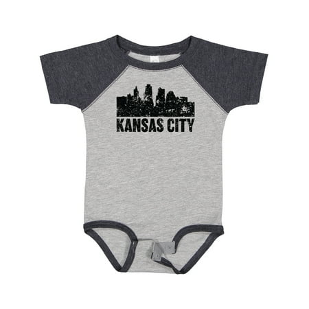 

Inktastic Kansas City Skyline Grunge Gift Baby Boy or Baby Girl Bodysuit
