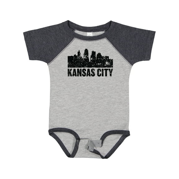Inktastic Kansas City Skyline Grunge Boys or Girls Baby Bodysuit