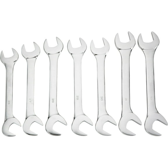Klutch Angle Combination Wrench Set, 7-Pc., Metric