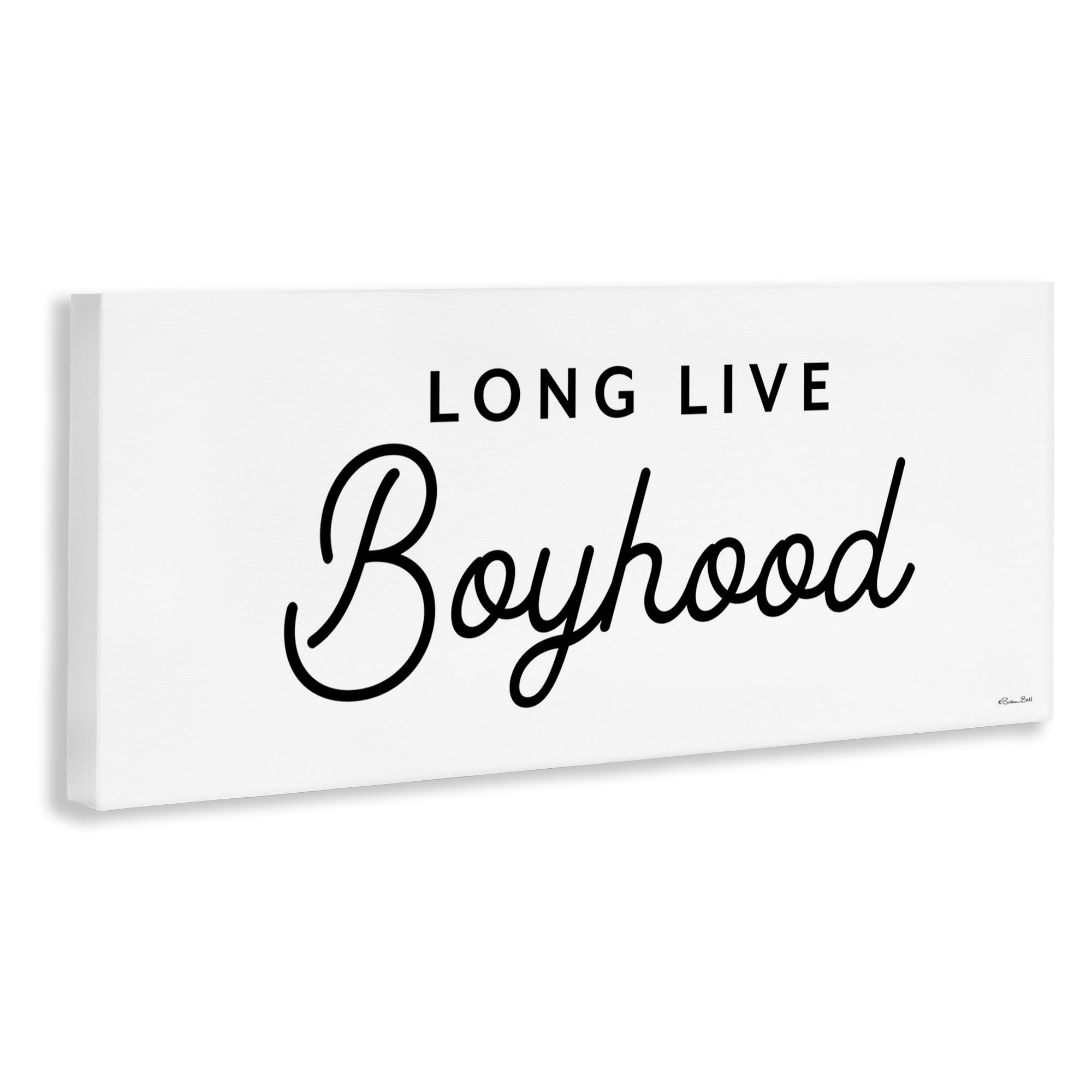 Stupell Industries Long Live Boyhood Typography Painting Gallery Wrapped Canvas Art Print Wall Art, 40 x 17