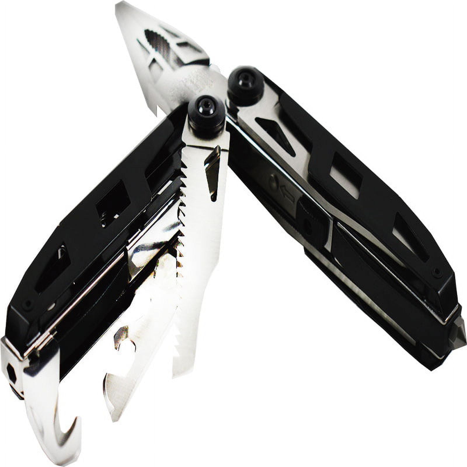 TECHTONGDA Portable Multifunctional Outdoor Tool Pliers Tongs Forceps Multi-tool Pliers For Camping Hiking Black 420 Stainless Steel