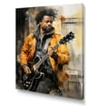 thumbnail image 2 of Designart "Harlem Jazz Yellow Black New York Rhythms II" Portrait Canvas Wall Art, 2 of 5