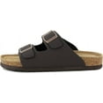 thumbnail image 6 of VENECORE Verano Women's Cork Footbed Sandals Summer Comfortable Cushioned Slide Flat Slip-on, Brown, US 5M, 6 of 7