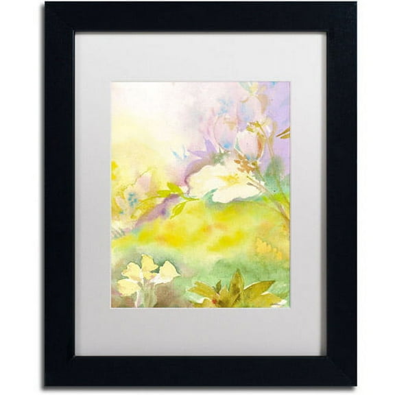 Trademark Fine Art "Enchanted" Canvas Art by Sheila Golden, White Matte, Black Frame