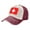 Dark Red, variant on Swiss Flag Baseball Cap Distressed Adjustable Vintage Cotton Denim Hat for Women Men