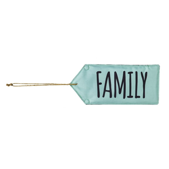 Evergreen Door Decor Family Door Tag, 18'' x 8'' inches
