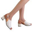 thumbnail image 2 of Heiheiup Sandals For Women Ladies Heel High Heel Fish Mouth Sandals, 2 of 4