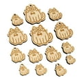 thumbnail image 1 of Cat Smart with Glasses and Bowtie Wood Mini Charms Shapes DIY Craft Jewelry - No Hole - 20mm (15pcs), 1 of 7