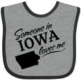 thumbnail image 3 of Inktastic Someone in Iowa Loves Me Boys or Girls Baby Bib, 3 of 4