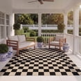 thumbnail image 3 of SAFAVIEH Courtyard Talbot Checkered Indoor/Outdoor Area Rug, Black/Beige, 2'7" x 5', 3 of 13
