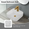 thumbnail image 5 of Bothwa Home Modern Bathroom Vessel Sink – Stylish Above-Counter White Porcelain Sink, Durable Ceramic, Easy Top-Mount Installation, 5 of 9
