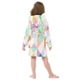 thumbnail image 7 of FORMRS Niños Bathrobe Unisex Hooded Robe Soft Plush Pajamas Sleepwear, Size 4-6T, Abstract Geometric, 7 of 7
