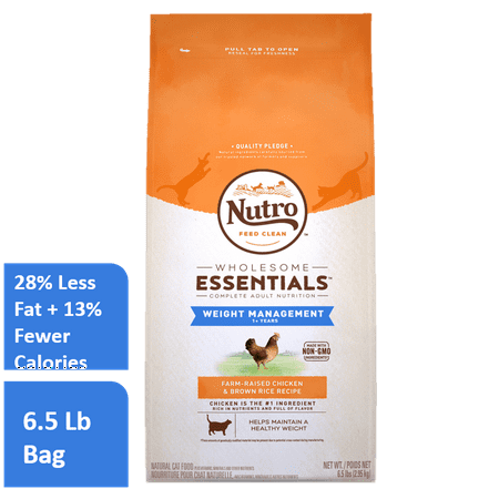 Nutro Wholesome Essentials Weight Management with Farm-Raised Chicken & Brown Rice Adult Dry Cat Food, 6.5 lb