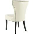 thumbnail image 5 of SAFAVIEH Jappic Contemporary Bicast Leather Solid Dining Side Chair, Flat Cream (Set of 2), 5 of 8