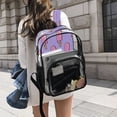 thumbnail image 6 of PVC Transparent Backpacks Clear Backpack for Travel and Outings Melting Ice Popsicle Pattern, 6 of 7