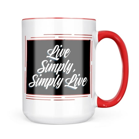 

Neonblond Classic design Live Simply Simply Live Mug gift for Coffee Tea lovers