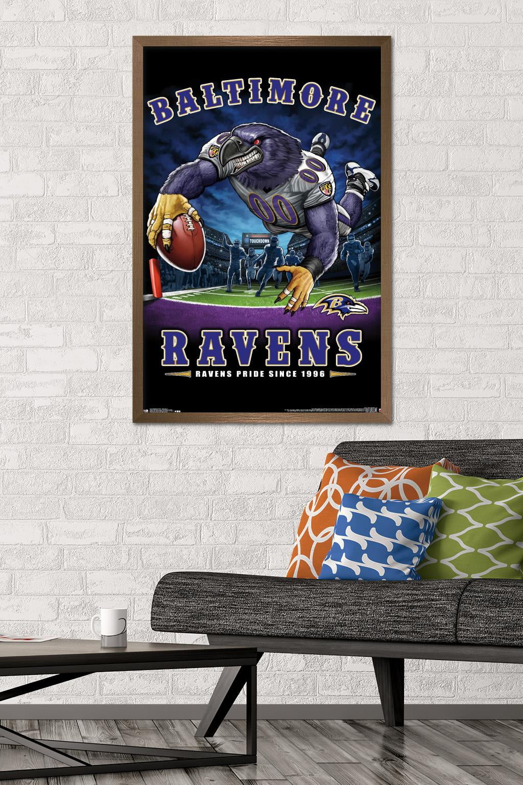 NFL Baltimore Ravens - End Zone 17 Wall Poster, 22.375" x 34", Framed